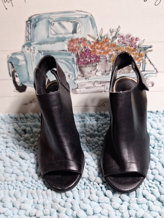 Madden Girl Shoes - Madden Girl Black Open-Toe  Mule Booties